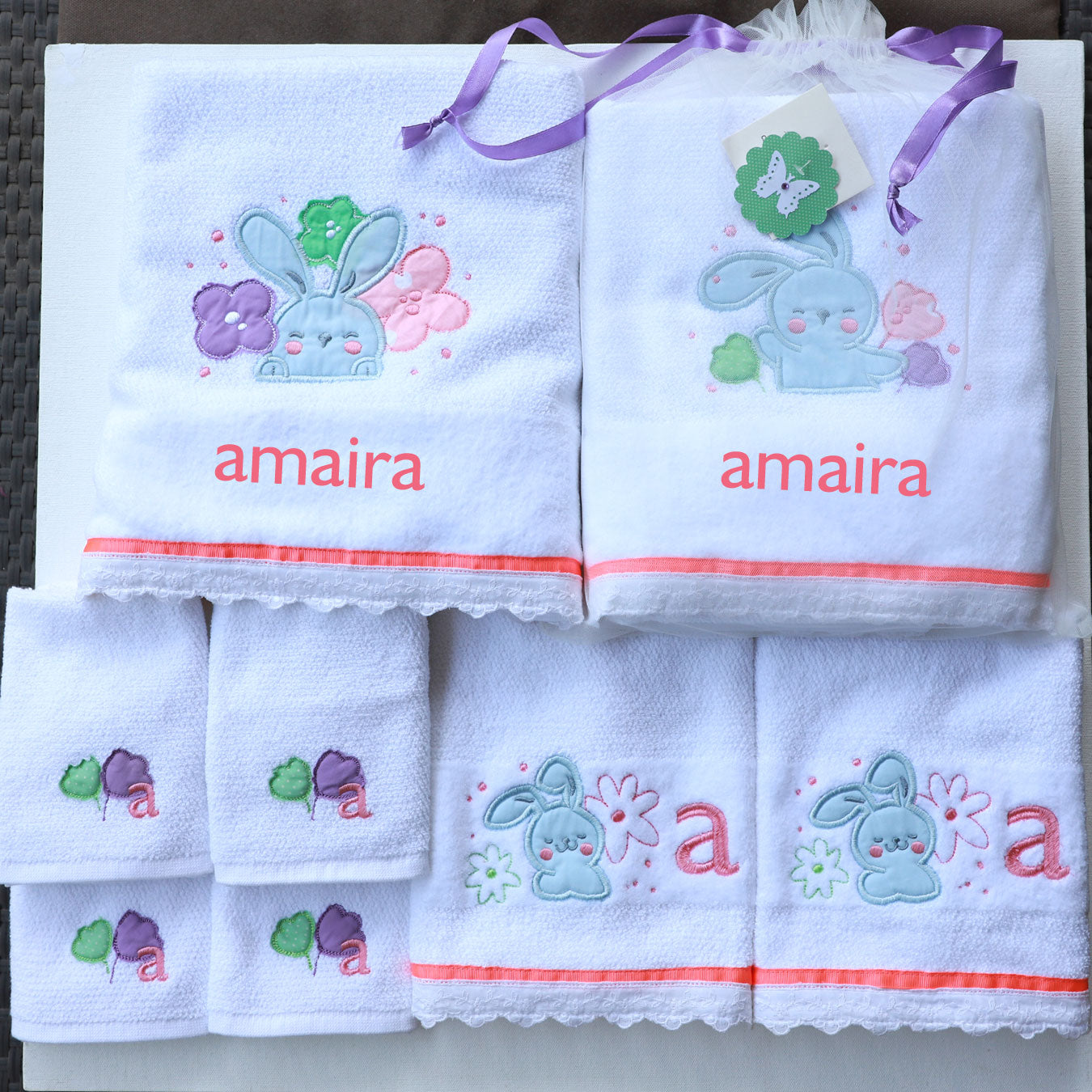 Bunny in my garden Bath Set