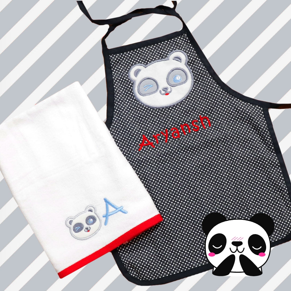 Baby Panda Apron Set