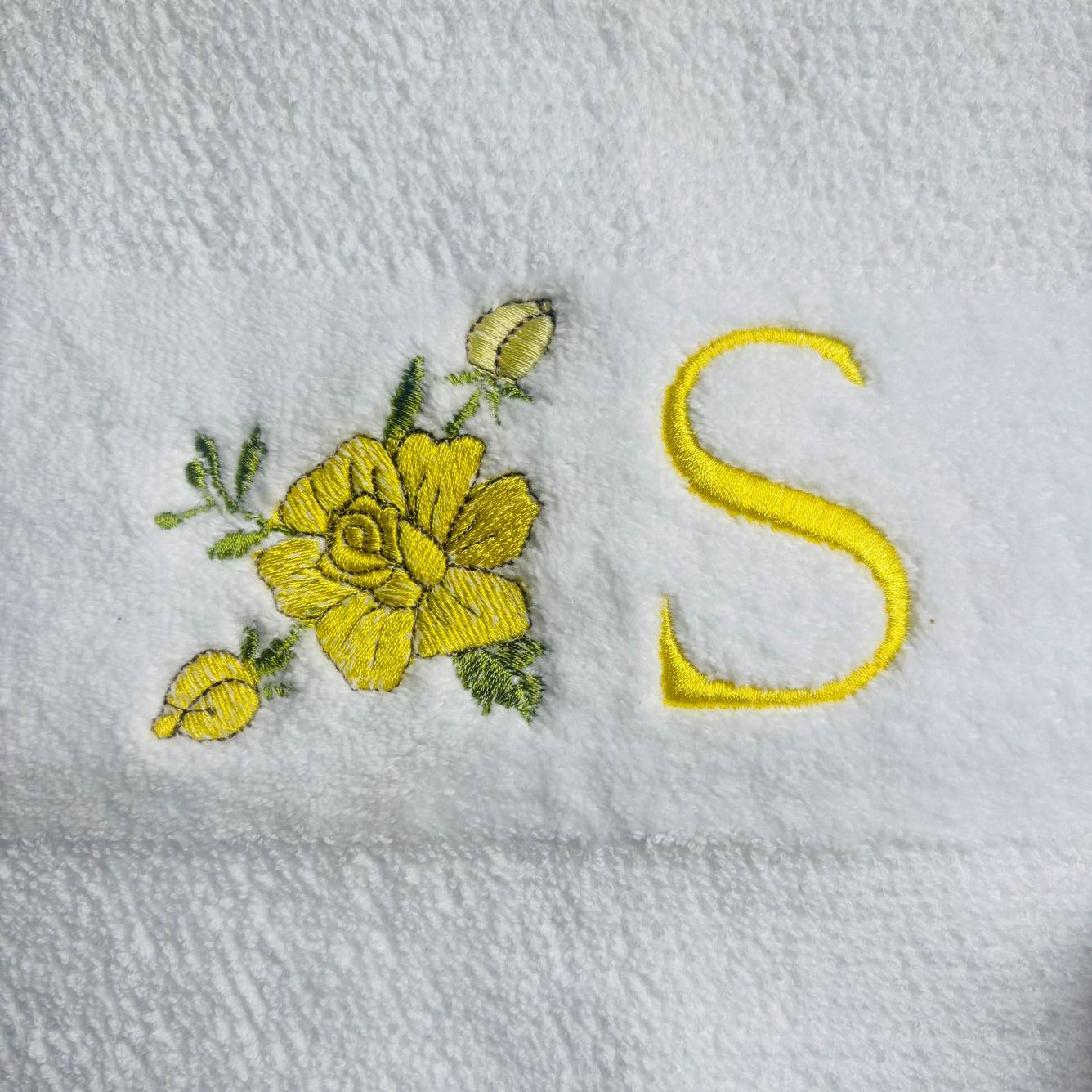 Yellow Blooms 4 pc Hand Towel Set