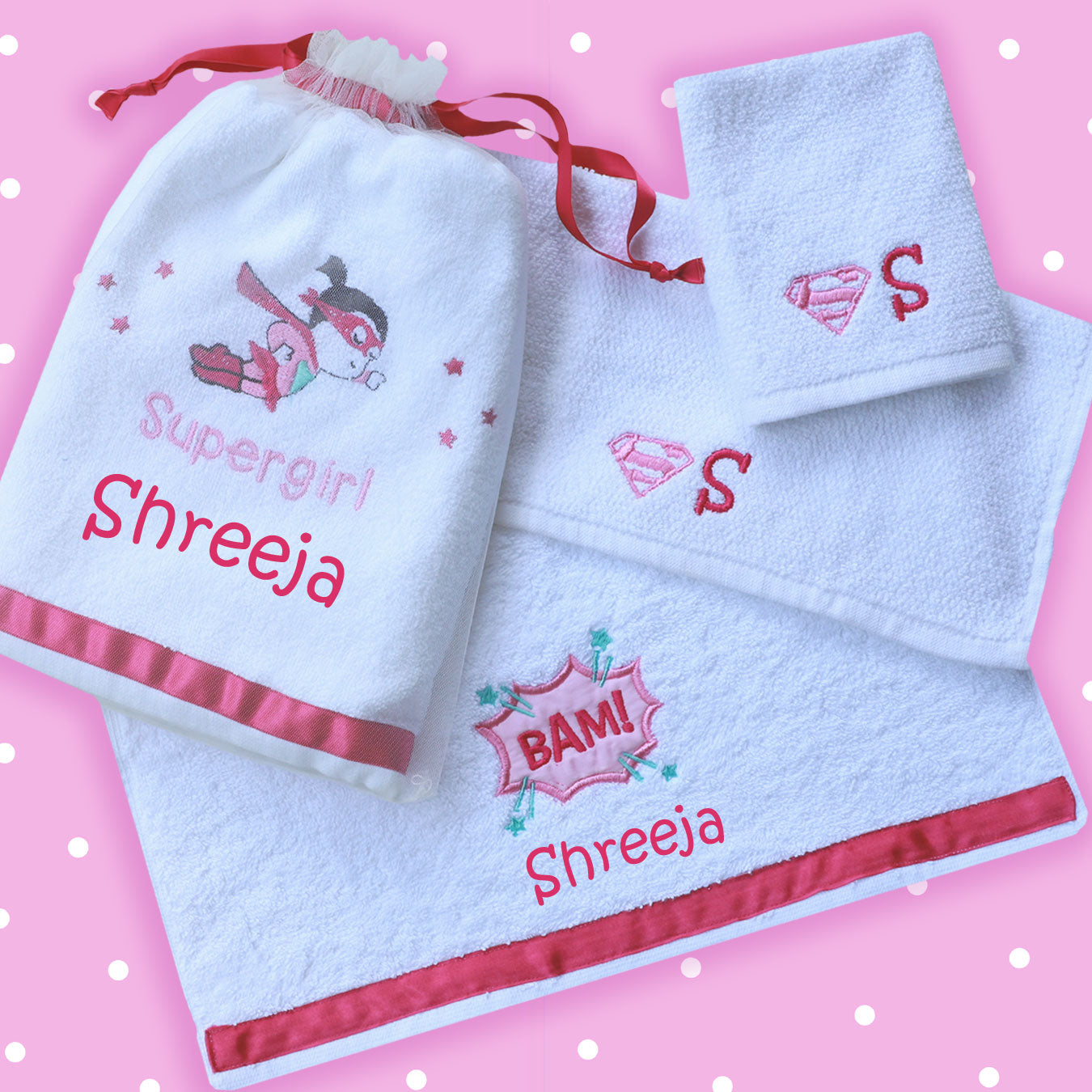 Im a Supergirl - 4 pc Bath Set