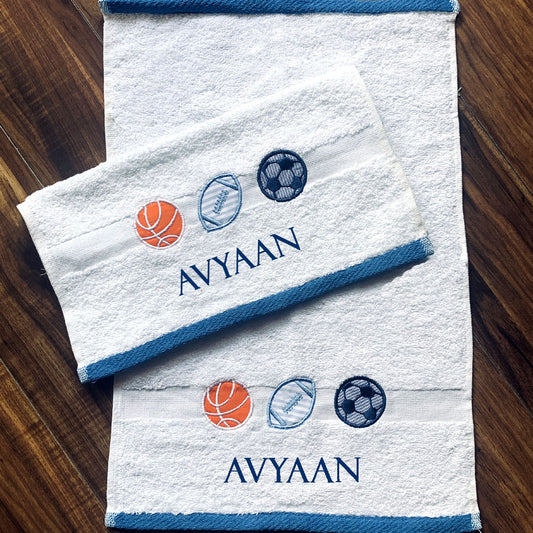 Sports Balls Themed Hand towels