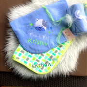 Moo and Me Blanket set