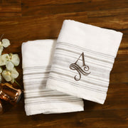 Luxe Monogrammed Bath Towels Set