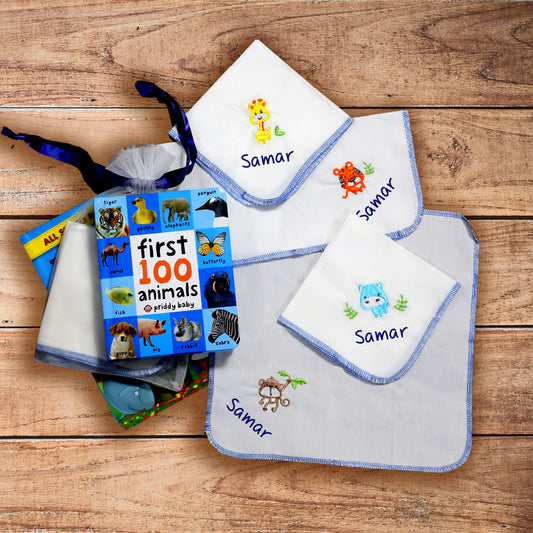 Animal Fun Cotton Hanky Set