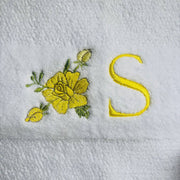 Yellow Blooms 4 pc Hand Towel Set